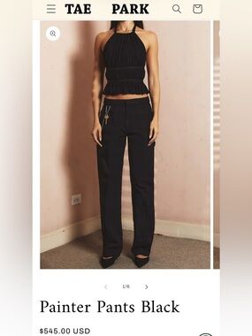 [RARE] TAE PARK Black Painter Pants